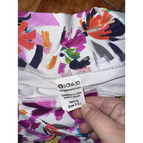 Dona Jo Women’s Glide Skort Multi Colorful Size 2 L Large Tennis Pickleball - Picture 5 of 5